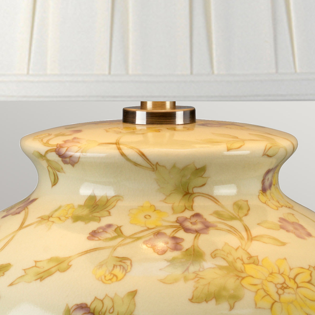 Elstead - Yellow Flowers 1 Light Table Lamp