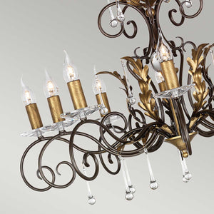 Elstead - Amarilli 10 Light Chandelier