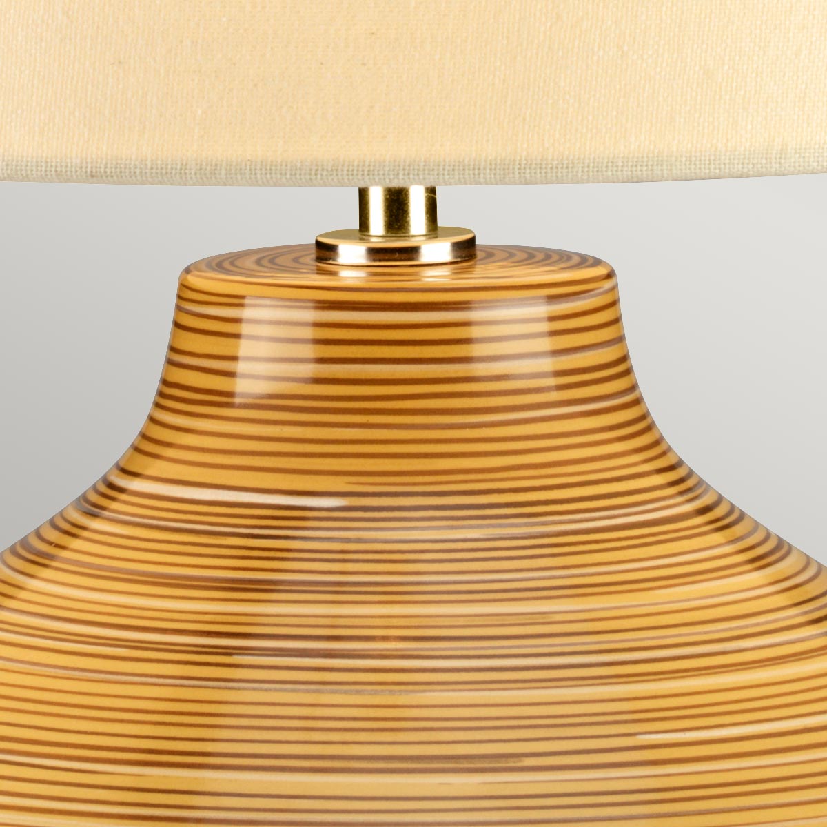 Elstead - Bailey 1 Light Table Lamp - Wood Effect with Ivory Shade