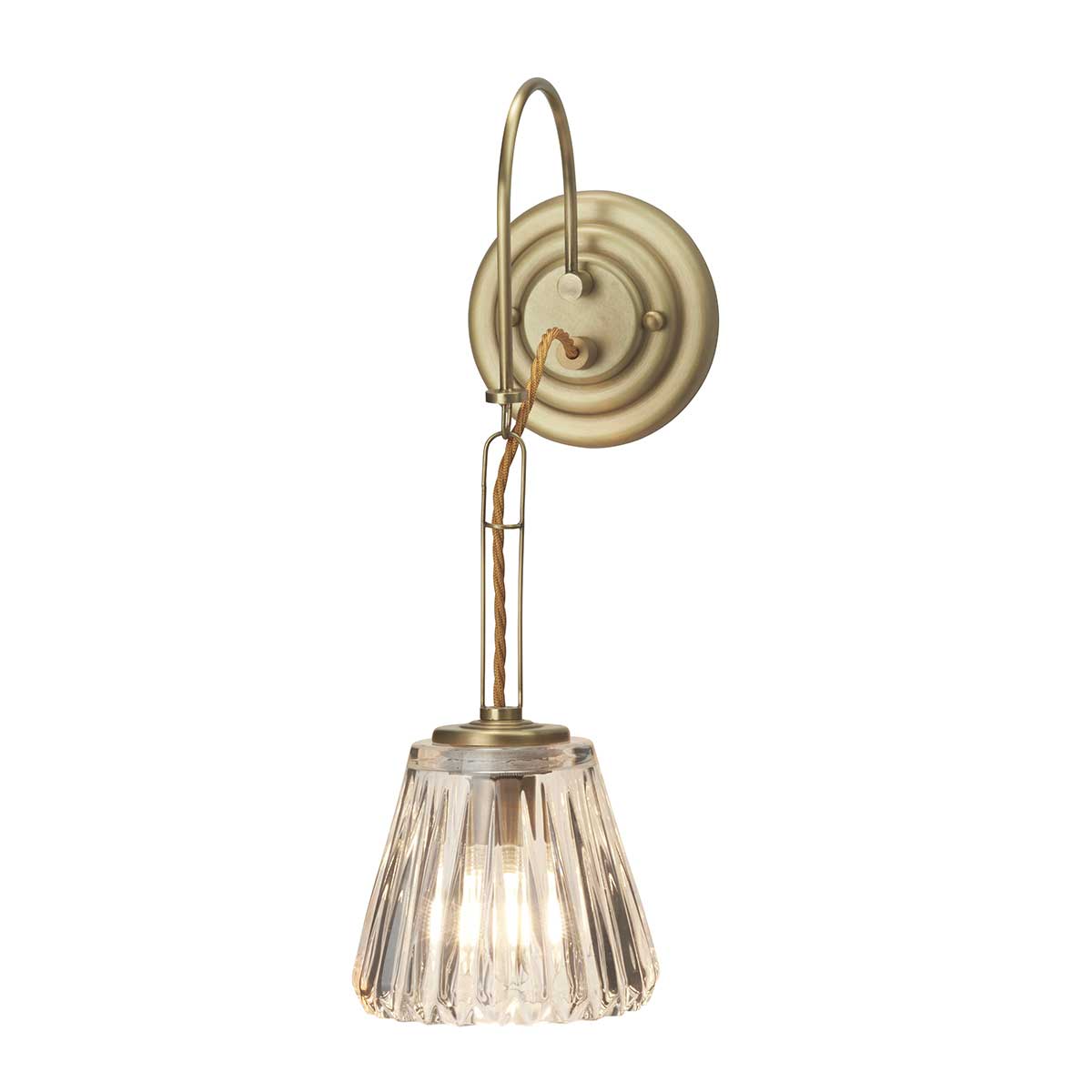 Elstead - Demelza 1 Light Wall Light - Brushed Brass