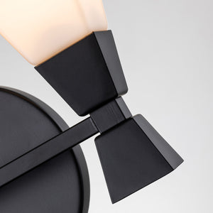 Elstead - Bowtie 2lt Wall Light - Matte Black