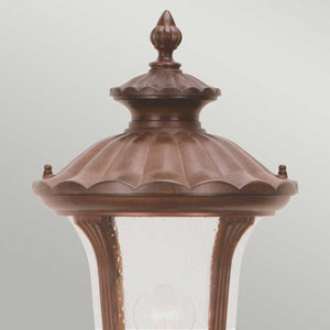 Elstead - Chicago 1 Light Small Pillar Lantern - Bronze