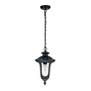 Elstead - Chicago 1 Light Small Chain Lantern - Textured Black