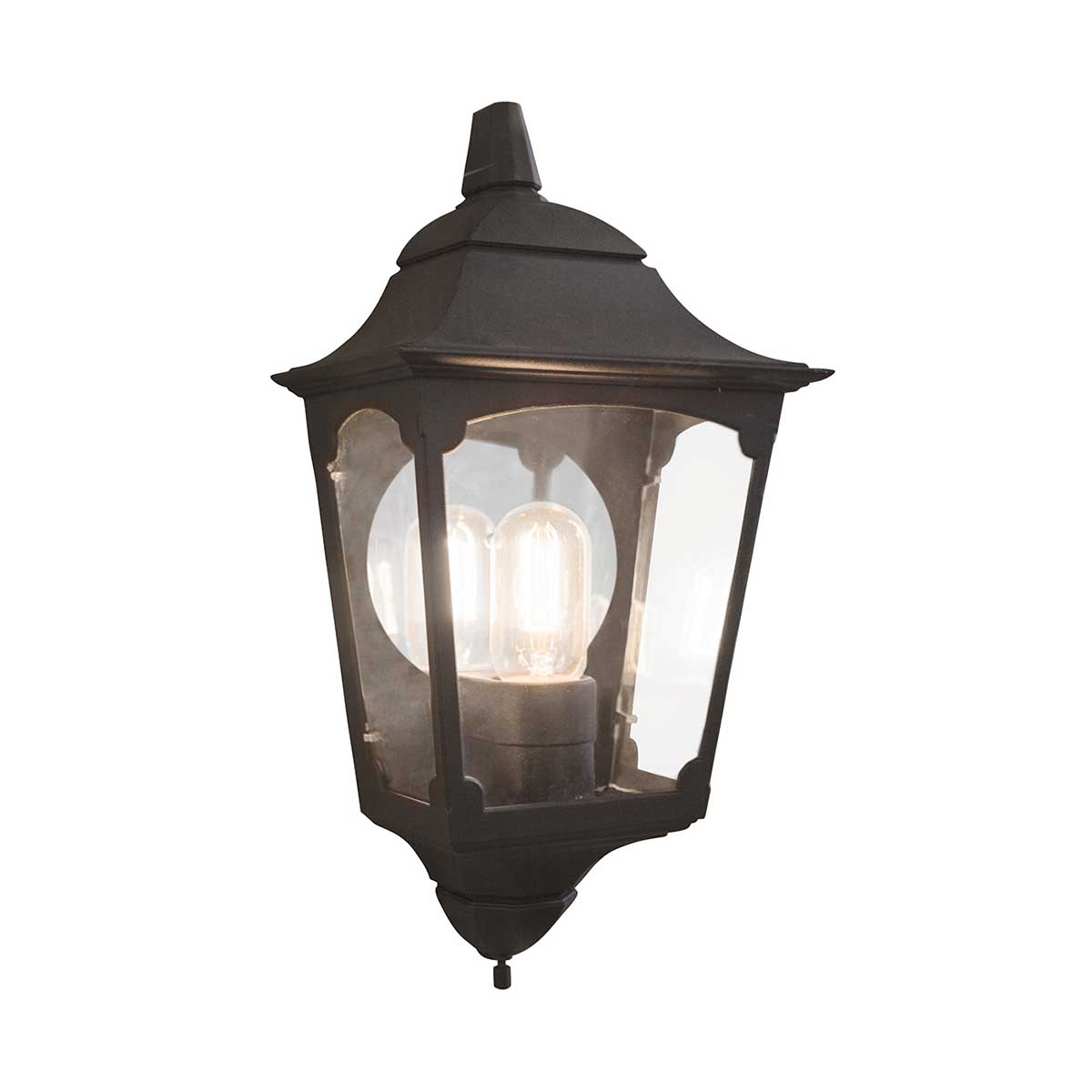 Elstead - Chapel 1 Light Half Lantern - Black