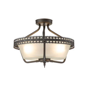 Elstead - Crown 3 Light Semi-Flush/Pendant