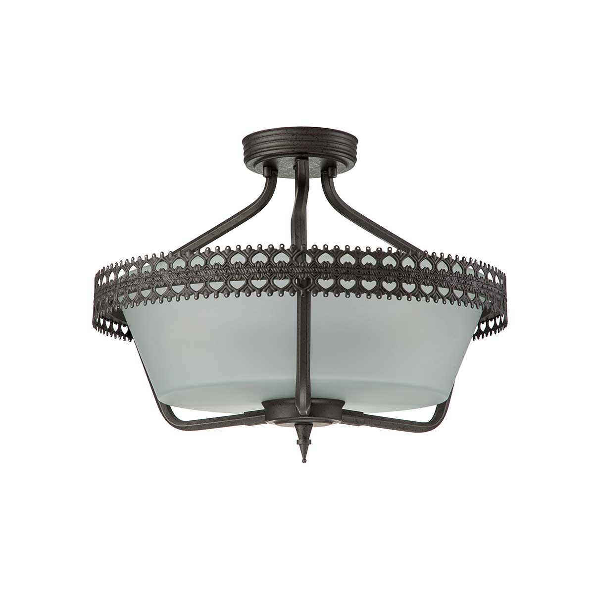 Elstead - Crown 3 Light Semi-Flush/Pendant