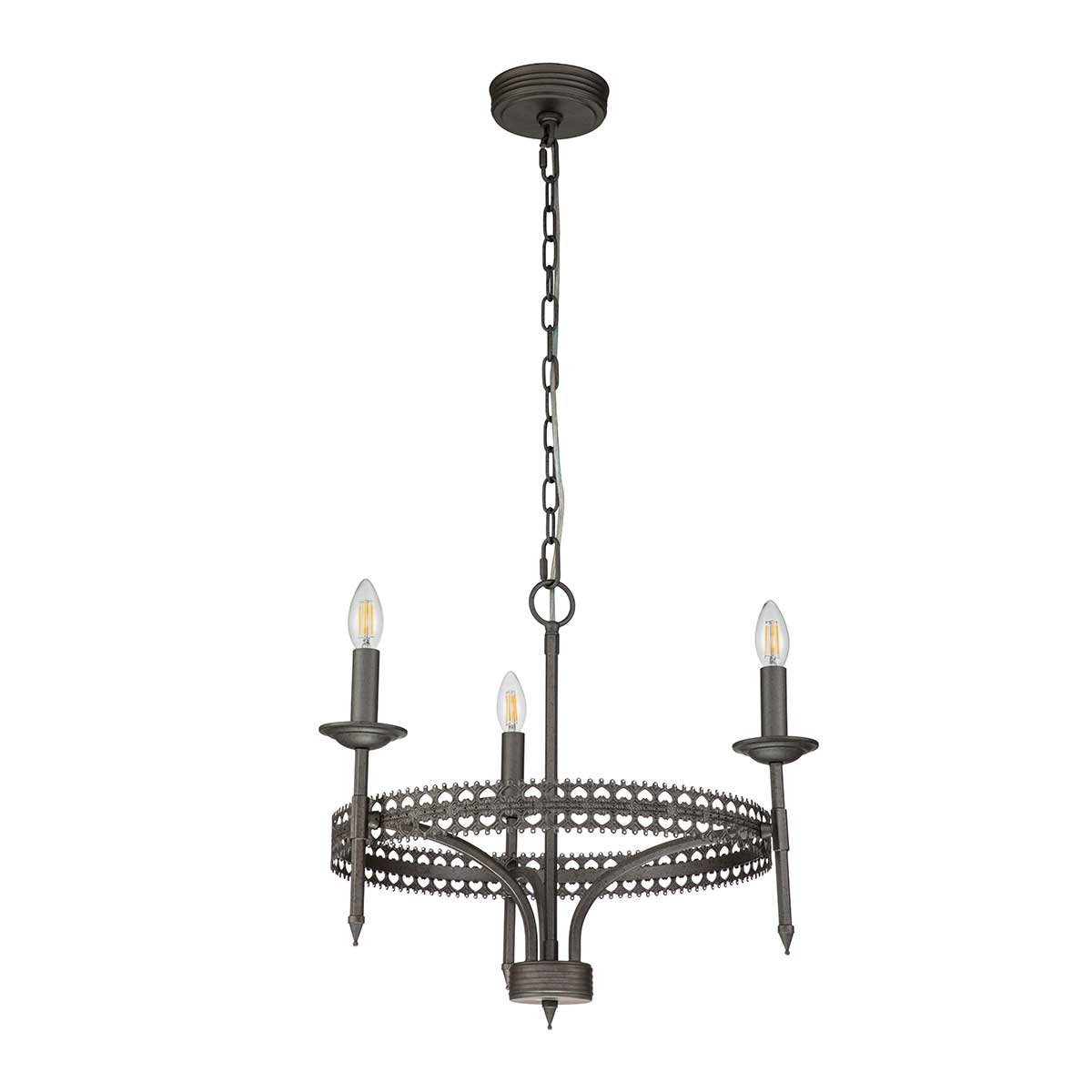 Elstead - Crown 3 Light Chandelier