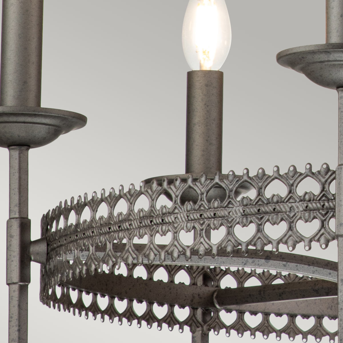 Elstead - Crown 6 Light Chandelier - Iron Gate