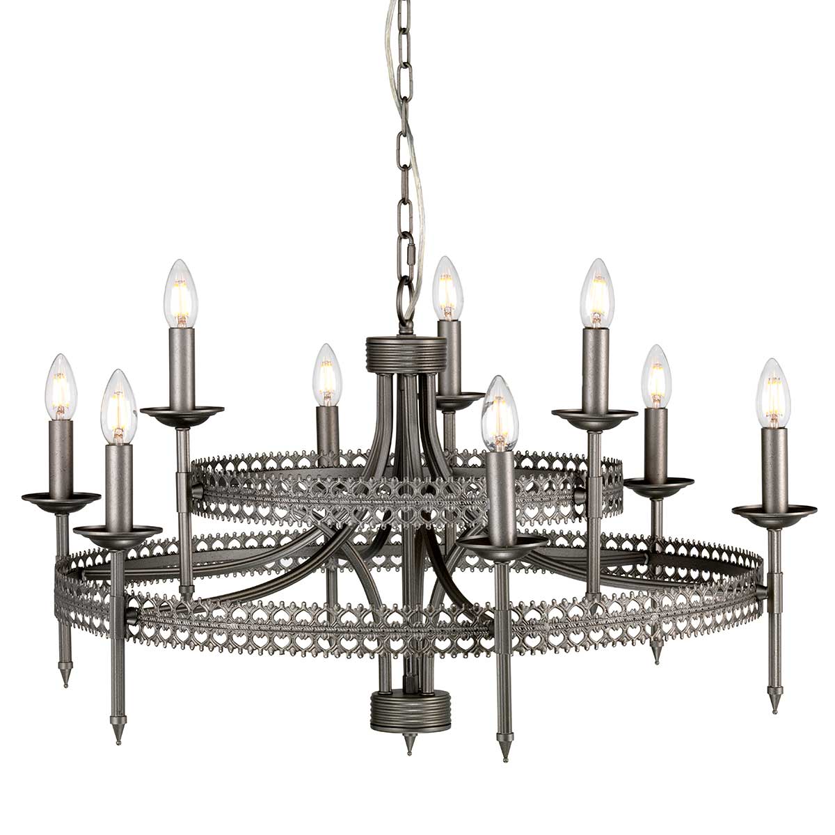 Elstead - Crown 9 Light Chandelier