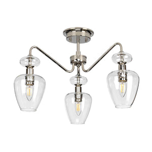 Elstead - Armand 3 Light Semi Flush - Polished Nickel