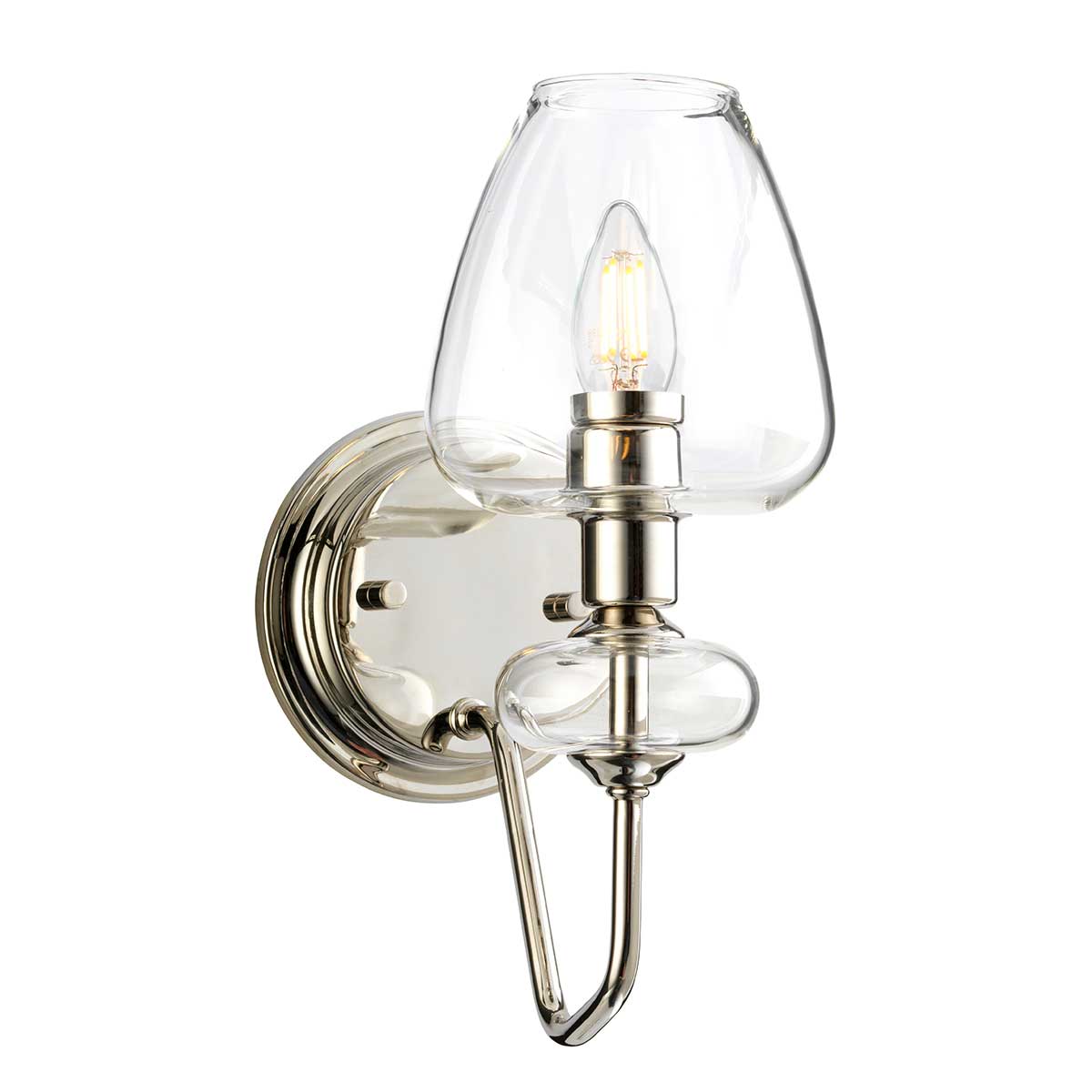 Elstead - Armand 1 Light Wall Light - Polished Nickel