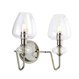 Elstead - Armand 2 Light Wall Light - Polished Nickel