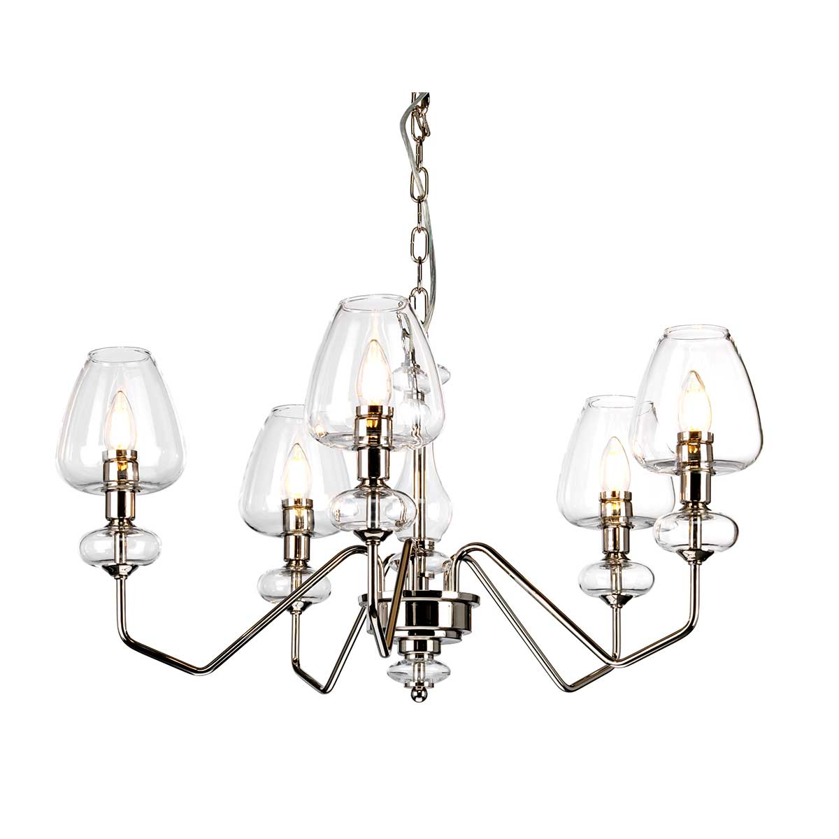 Elstead - Armand 5 Light Chandelier - Polished Nickel