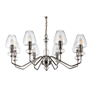 Elstead - Armand 8 Light Chandelier - Polished Nickel