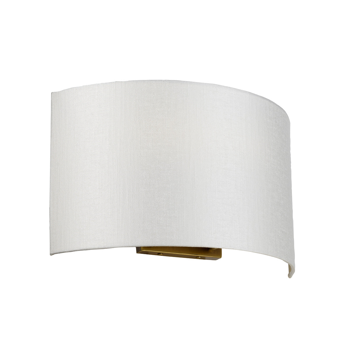 Elstead - Cooper Large Curved Wall Light with Aged Brass Back Plate