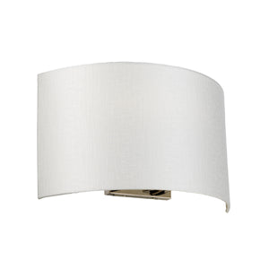 Elstead - Cooper Large Curved Wall Light with Polished Chrome Back Plate