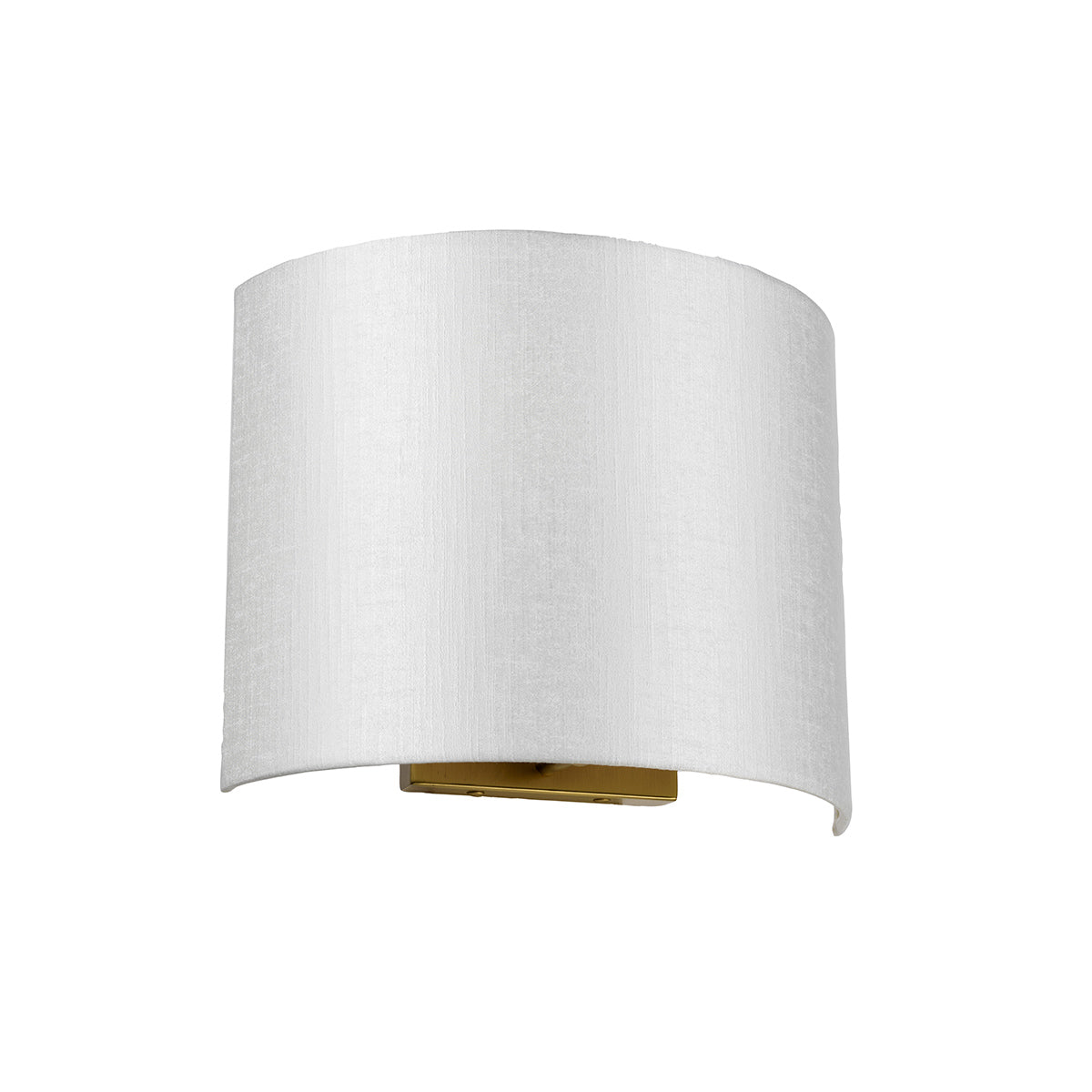 Elstead - Cooper Medium Curved Wall Light with Aged Brass Back Plate