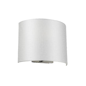 Elstead - Cooper Medium Curved Wall Light with Polished Chrome Back Plate