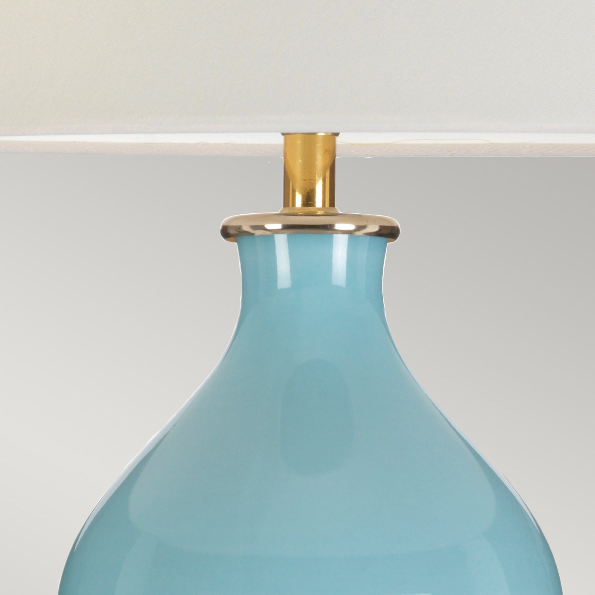 Elstead - Harbin Gourd 1 Light Table Lamp with Tall Empire - Duck Egg Blue