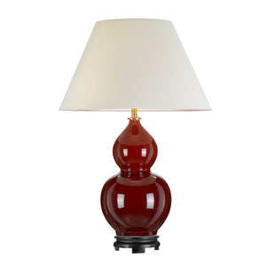 Elstead - Harbin Gourd 1 Light Table Lamp with Tall Empire - Oxblood