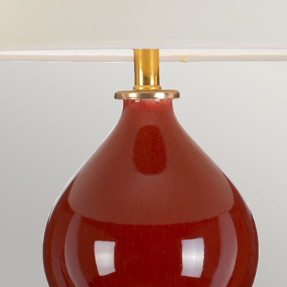 Elstead - Harbin Gourd 1 Light Table Lamp with Tall Empire - Oxblood