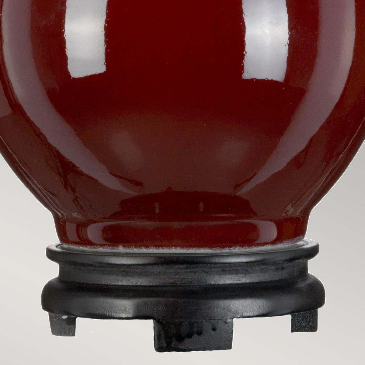 Elstead - Harbin Gourd 1 Light Table Lamp with Tall Empire - Oxblood