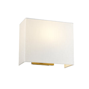 Elstead - Riley Medium Rectangular Wall Light with Aged Brass Back Plate