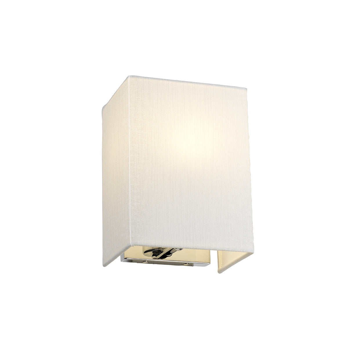 Elstead - Riley Small Rectangular Wall Light with Polished Chrome Back Plate