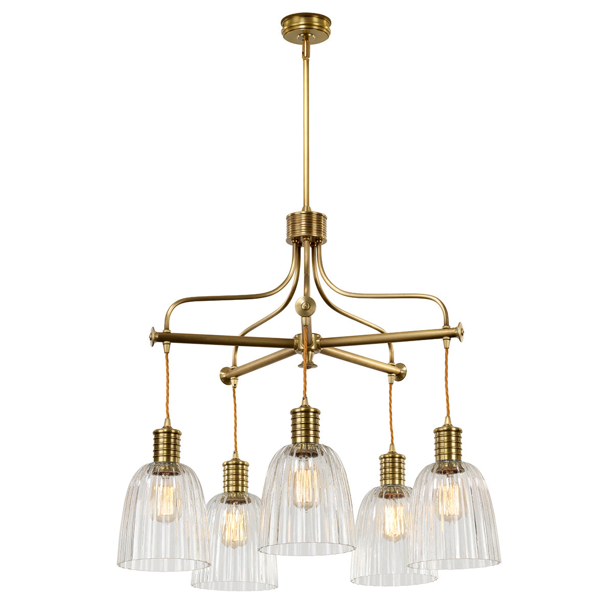 Elstead - Douille 5 Light Chandelier - Aged Brass