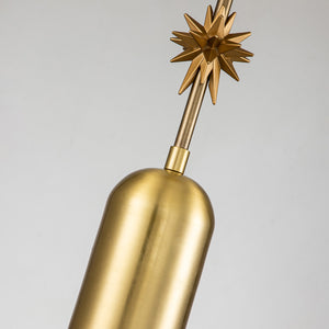 Elstead - Etoile 1lt Medium Pendant - Aged Brass and Gold Leaf