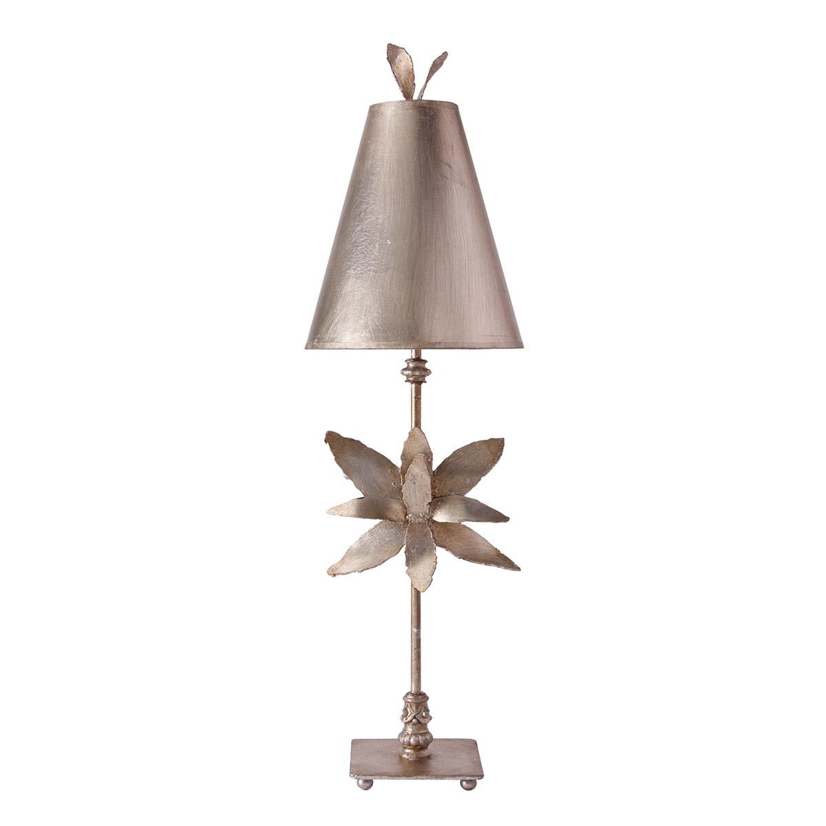 Elstead - Azalea 1 Light Table Lamp - Silver Leaf