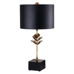 Elstead - Camilia 1lt Table Lamp - Antique Gold and Black