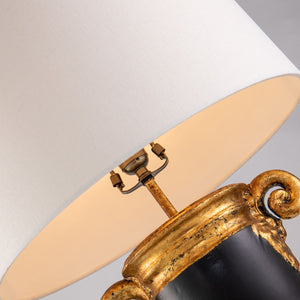 Elstead - Gallier 1lt Table Lamp - Black and Gold