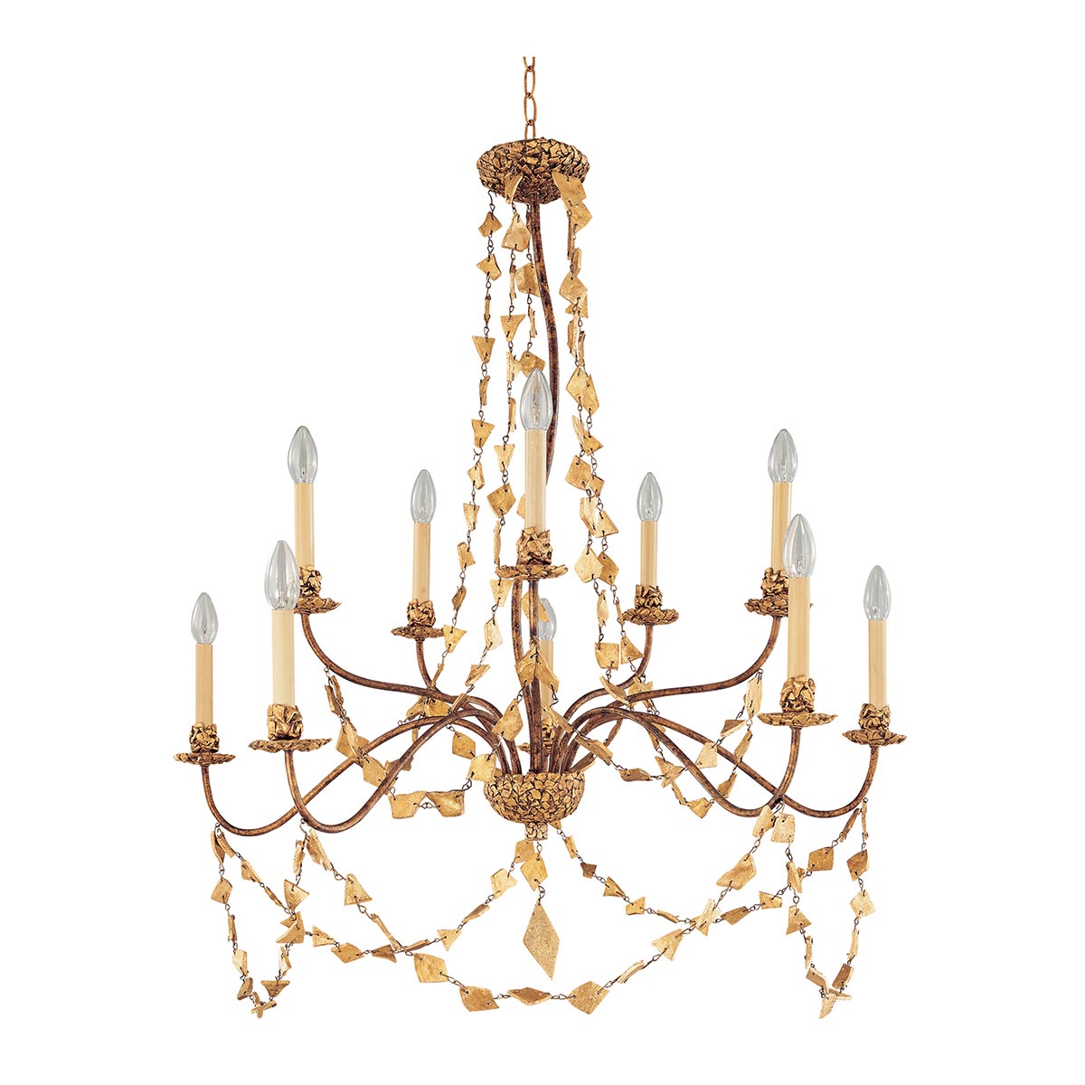 Elstead - Mosaic 10 Light Chandelier