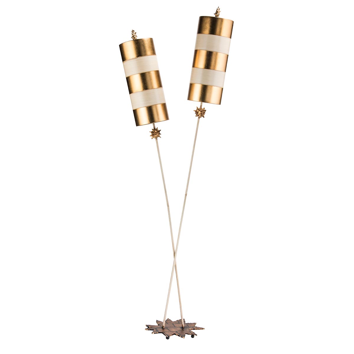 Elstead - Nettle Luxe 2 Light Floor Lamp - Gold