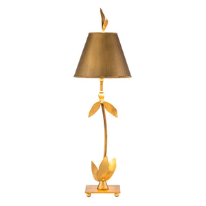 Elstead - Red Bell 1 Light Table Lamp - Gold Leaf