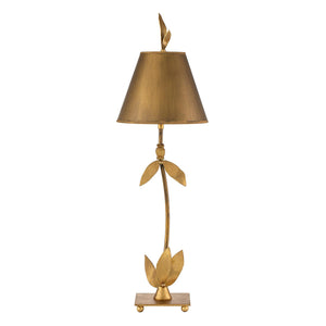 Elstead - Red Bell 1 Light Table Lamp - Gold Leaf