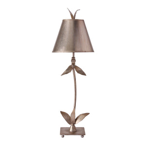 Elstead - Red Bell 1 Light Table Lamp - Silver Leaf