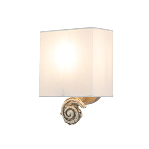 Elstead - Swirl 1lt Small Wall Light - Bone White