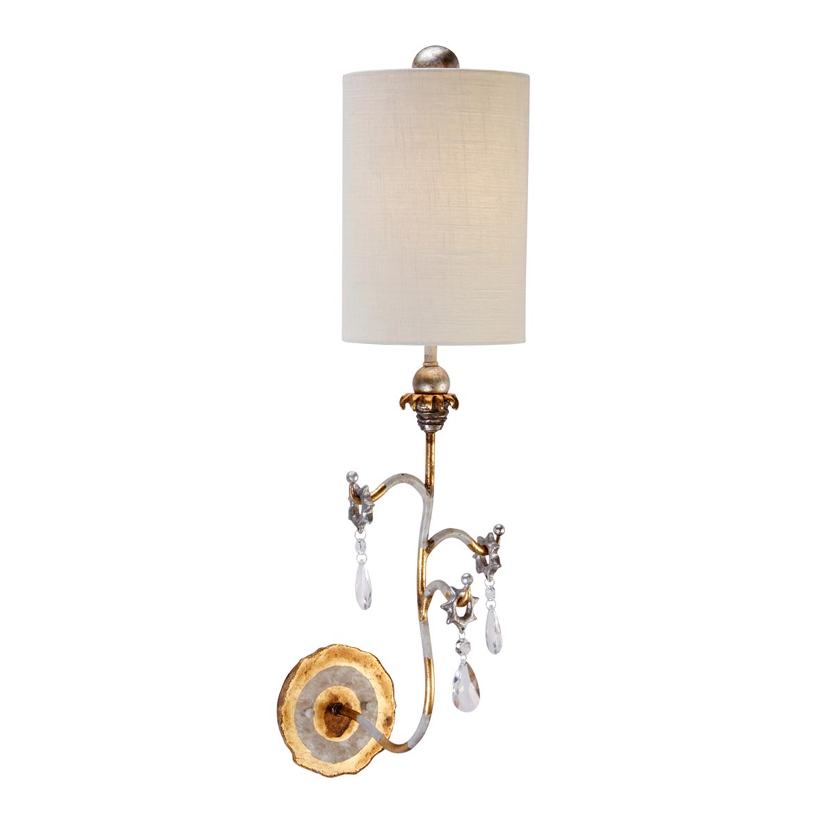 Elstead - Tivoli 1 Light Wall Light - Gold & Cream Patina