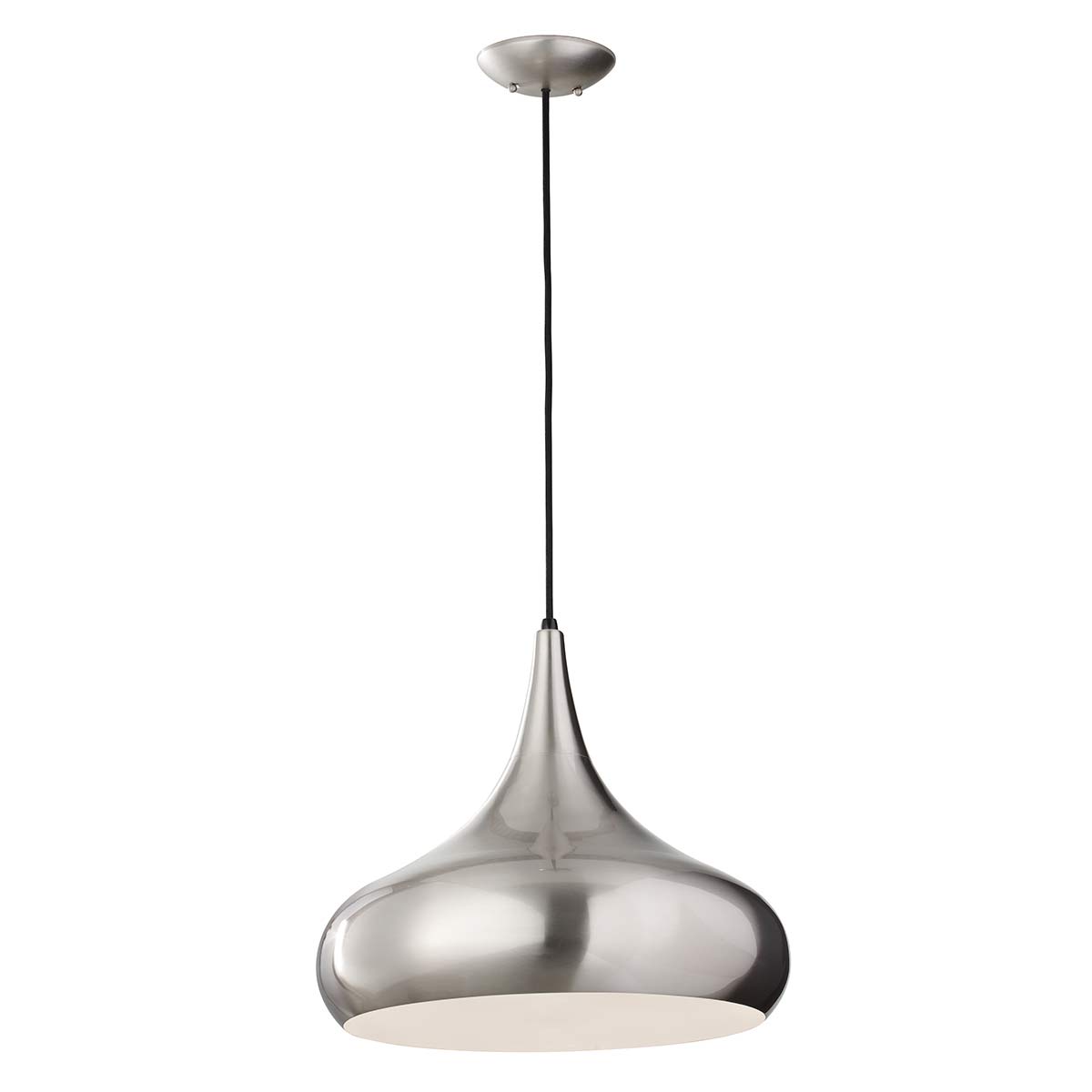 Feiss - Beso 1 Light Large Pendant - Brushed Steel