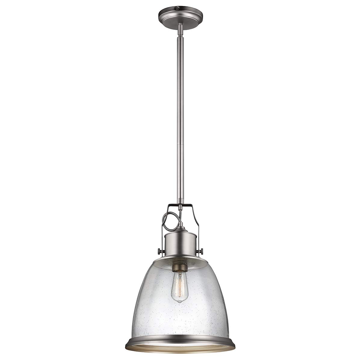 Feiss - Hobson 1 Light Large Pendant Satin Nickel