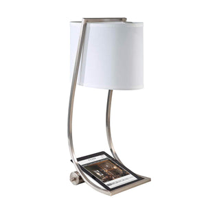 Feiss - Lex 1 Light Table Lamp - Brushed Steel