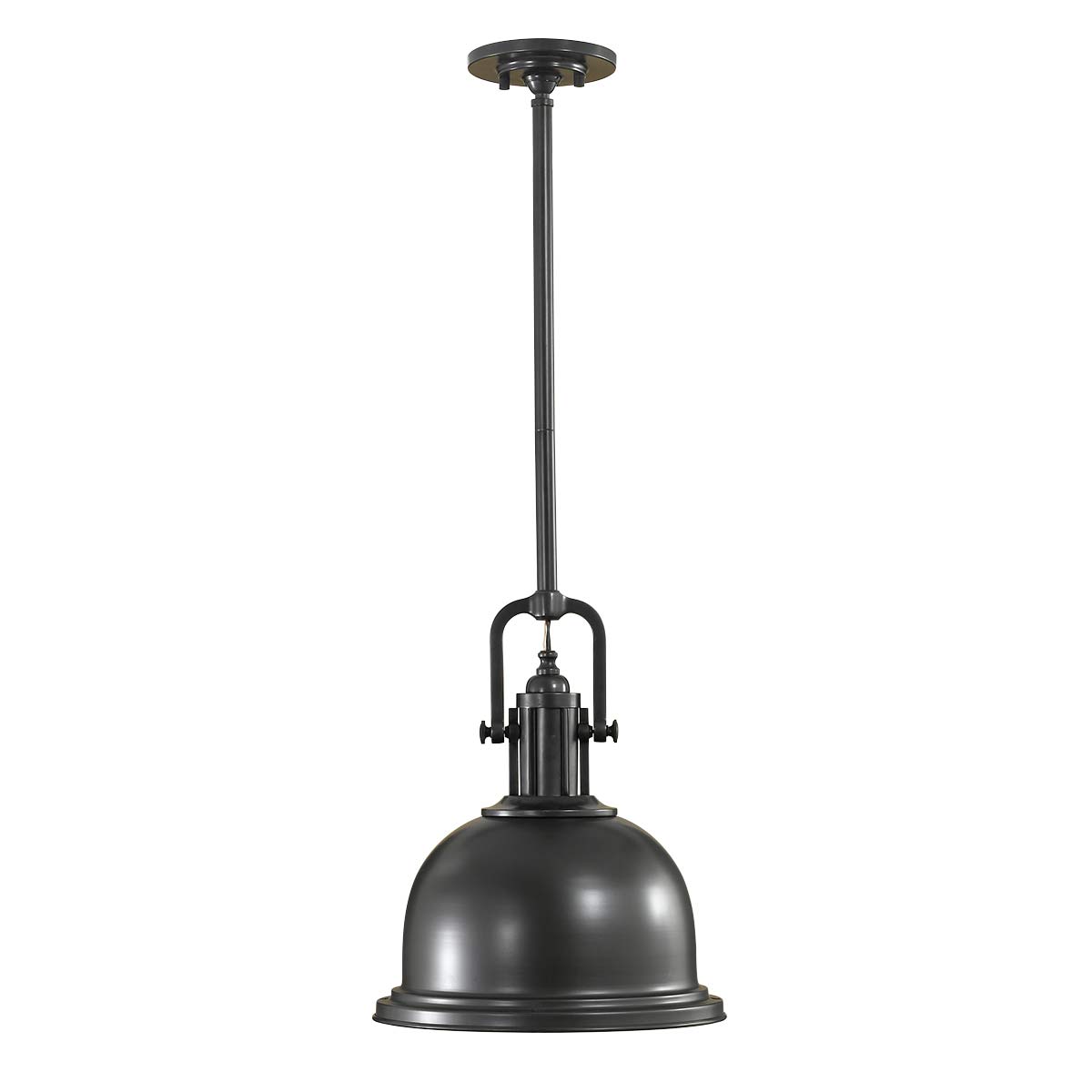 Feiss - Parker 1 Light Pendant Light - Dark Bronze