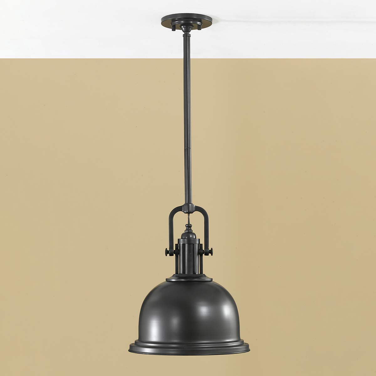 Feiss - Parker 1 Light Pendant Light - Dark Bronze