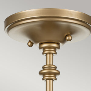 Feiss - Pickering Lane 3lt Semi-Flush - Painted Natural Brass