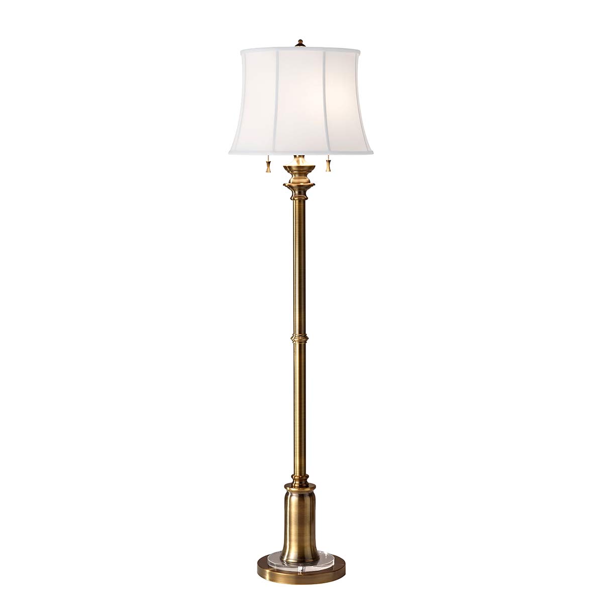 Feiss - Stateroom 2 Light Floor Lamp - Bali Brass