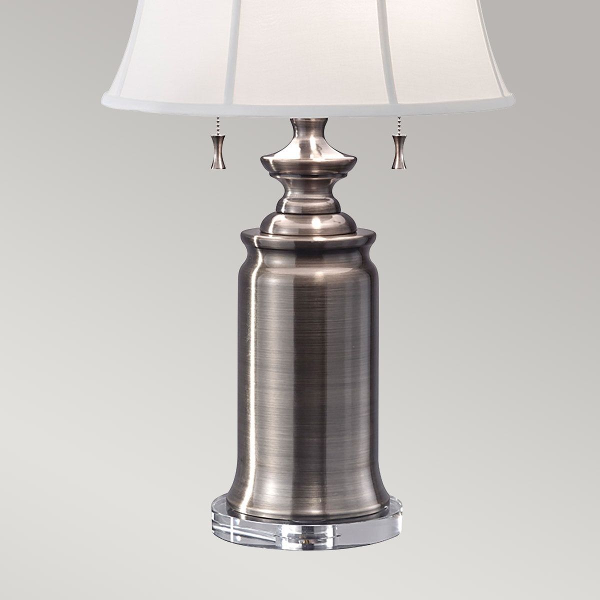 Feiss - Stateroom 2 Light Table Lamp - Antique Nickel