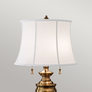 Feiss - Stateroom 2 Light Table Lamp - Bali Brass