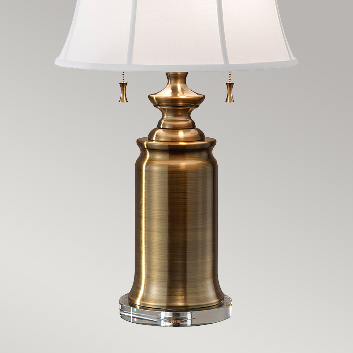 Feiss - Stateroom 2 Light Table Lamp - Bali Brass